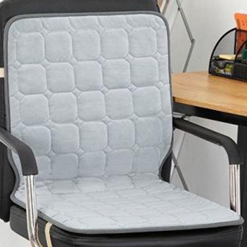 템퍼먼트 그레이 체크무늬 히팅 전기방석