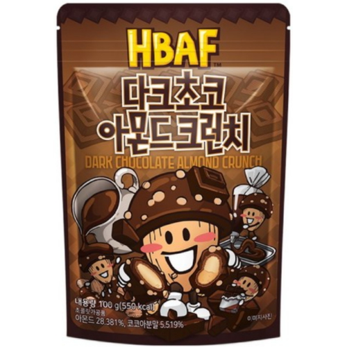 HBAF 다크초코 아몬드 크런치 100g (1개)_이미지