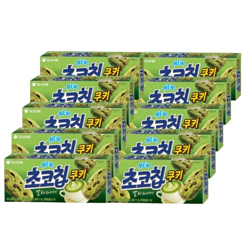 오리온 초코칩쿠키 제주말차라떼맛 104g (10개)_이미지