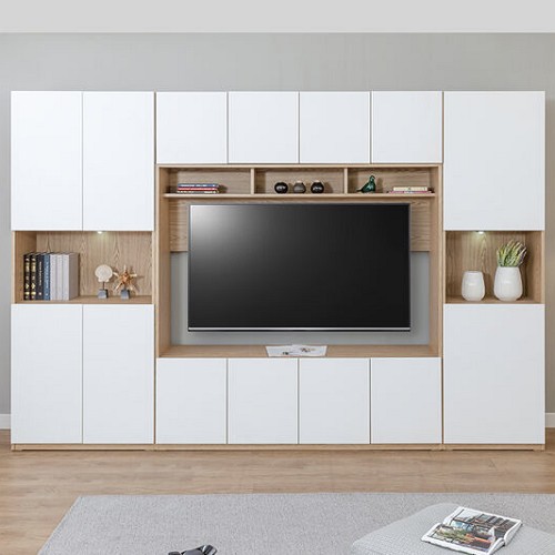 블리스데코  루시드 월플렉스 높은 거실장세트 3000