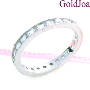 골드조아 세련된 큐빅 통반지 실버반지 20667r 선물_이미지