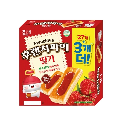 해태제과 해태 후렌치파이 딸기 기획 384G_이미지