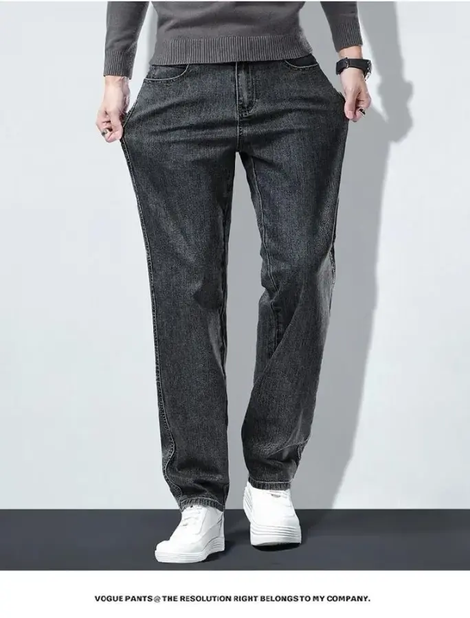 남성 가을 겨울 스판 일자 청바지 기모 도톰한 바지 트렌드 A29Z4A 득템2_이미지