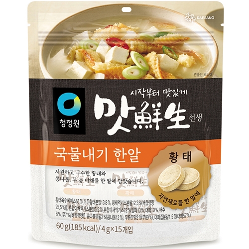 대상 청정원 맛선생 황태 국물내기한알 60g(4gx15입) (1개)