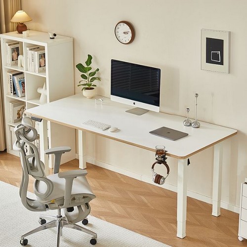 아우스 FJ07 쿼드형 듀얼모터 원목 모션 스탠딩 책상 (1600x800)_이미지