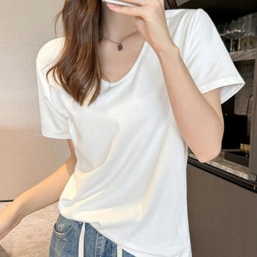 실루엣 U넥 루즈 반팔 티 FSF-D 0026 S46343440