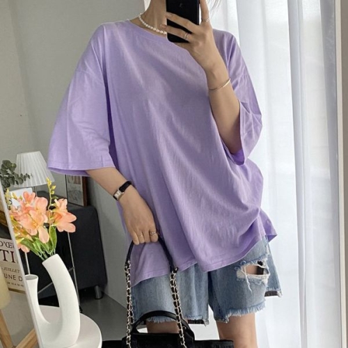 아이우먼 박시코튼라운드티셔츠 RAX461M603 빅사이즈_이미지