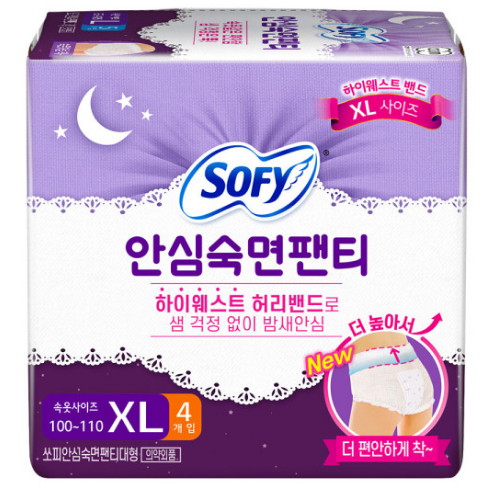 쏘피 안심숙면팬티 특대형 XL 4개 (1팩(4개))_이미지