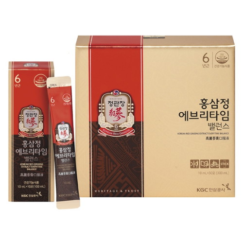 정관장 홍삼정 에브리타임 밸런스 10ml 30포 (10개)