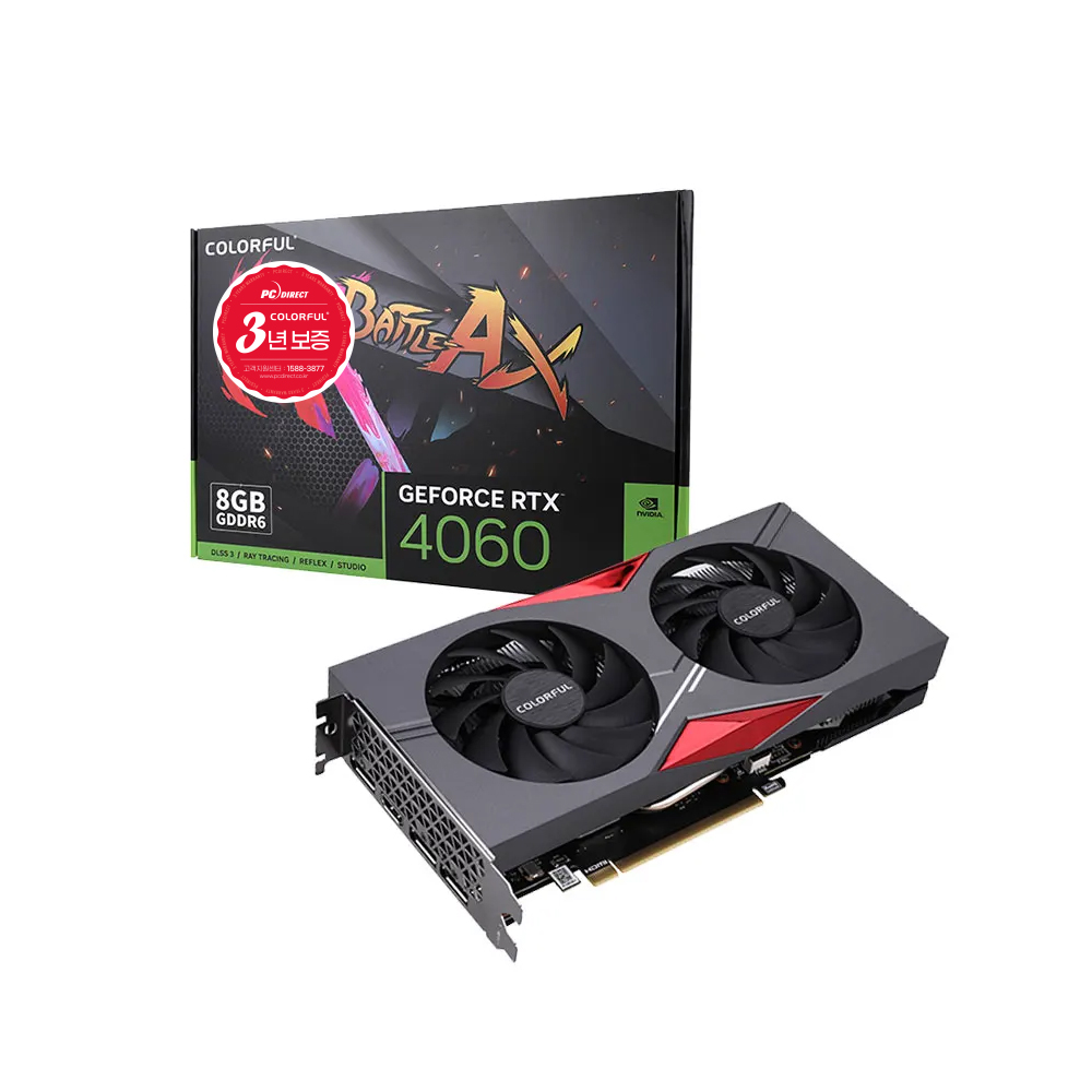 COLORFUL ������ RTX 4060 �丶ȣũ DUO V5 D6 8GB �Ǿ���Ʈ