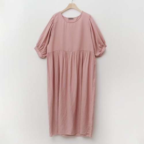 아이우먼 여왕퍼프슬라브원피스 GRP635M407 빅사이즈_이미지