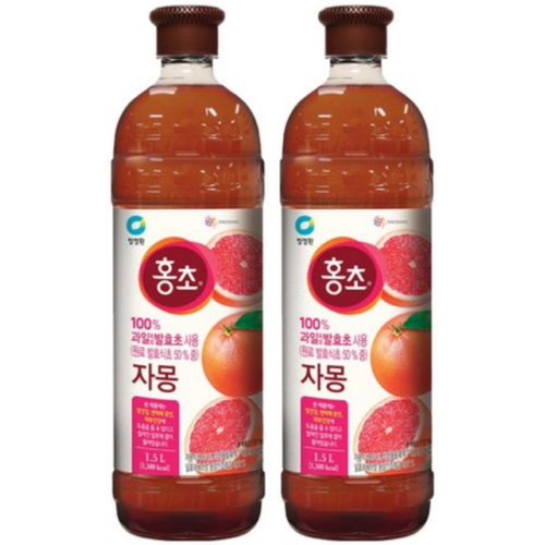 청정원 홍초 자몽 1.5L (2개)_이미지