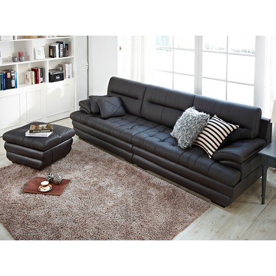 우아미가구 ON 글리 천연가죽 소파 4인용 (스툴포함)