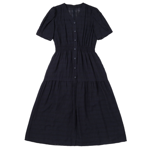 인동에프엔 쉬즈미스 여성 허리 밴딩 반팔 원피스 SWWOPP22060