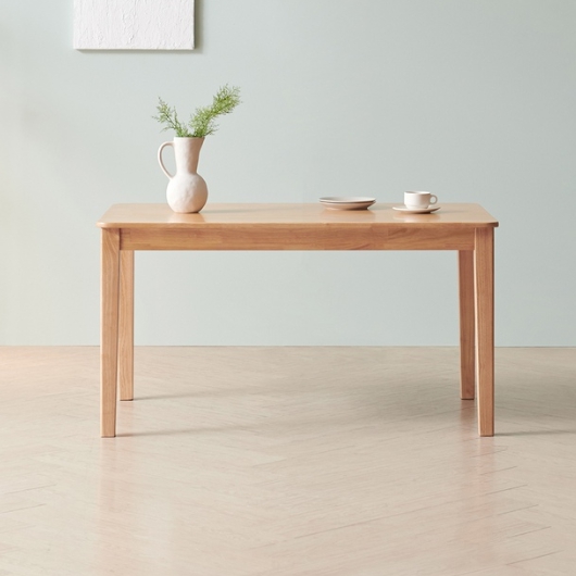 라로퍼니처 누크 고무나무 원목 낮은 식탁 1250 (의자별도)_이미지