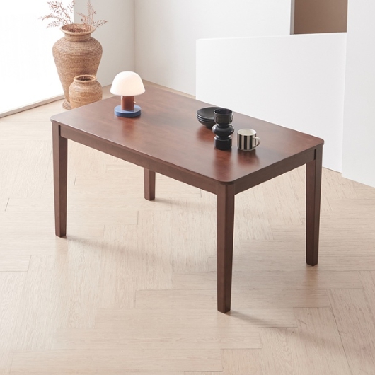 라로퍼니처 누크 고무나무 원목 낮은 식탁 1250 (의자별도)_이미지