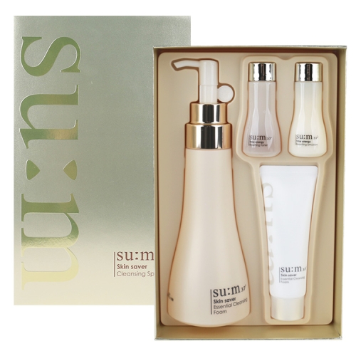 LG생활건강 숨37도 스킨 세이버 에센셜 클렌징 폼 250ml (기획세트)