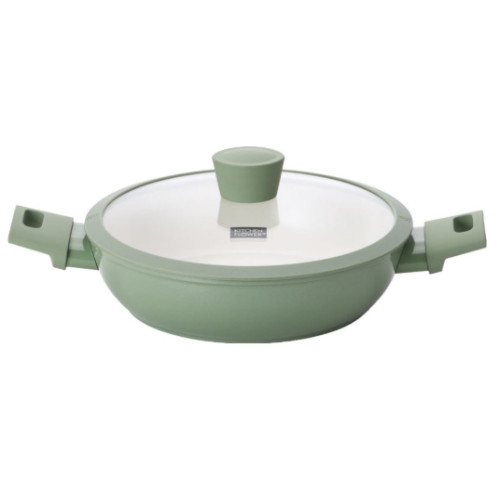 쿠킨 올리오 세라믹 인덕션 전골냄비 그린 (24cm)_이미지