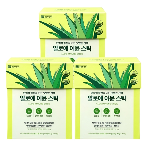 종근당 알로에 이뮨스틱 20g 40포 (3개)_이미지