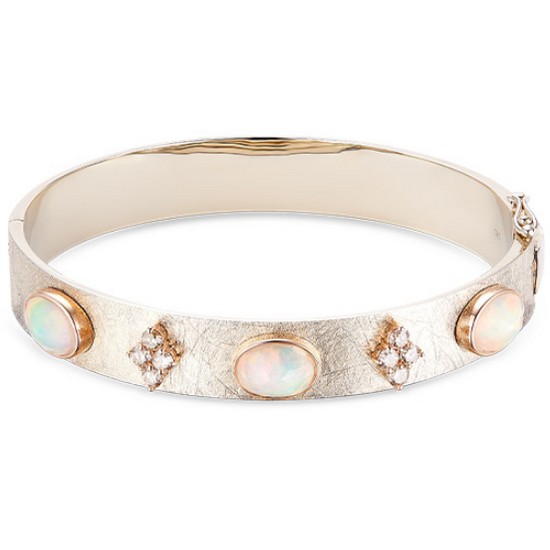 도로시 14K 마리끌레르 다이아몬드 천연 오팔 팔찌