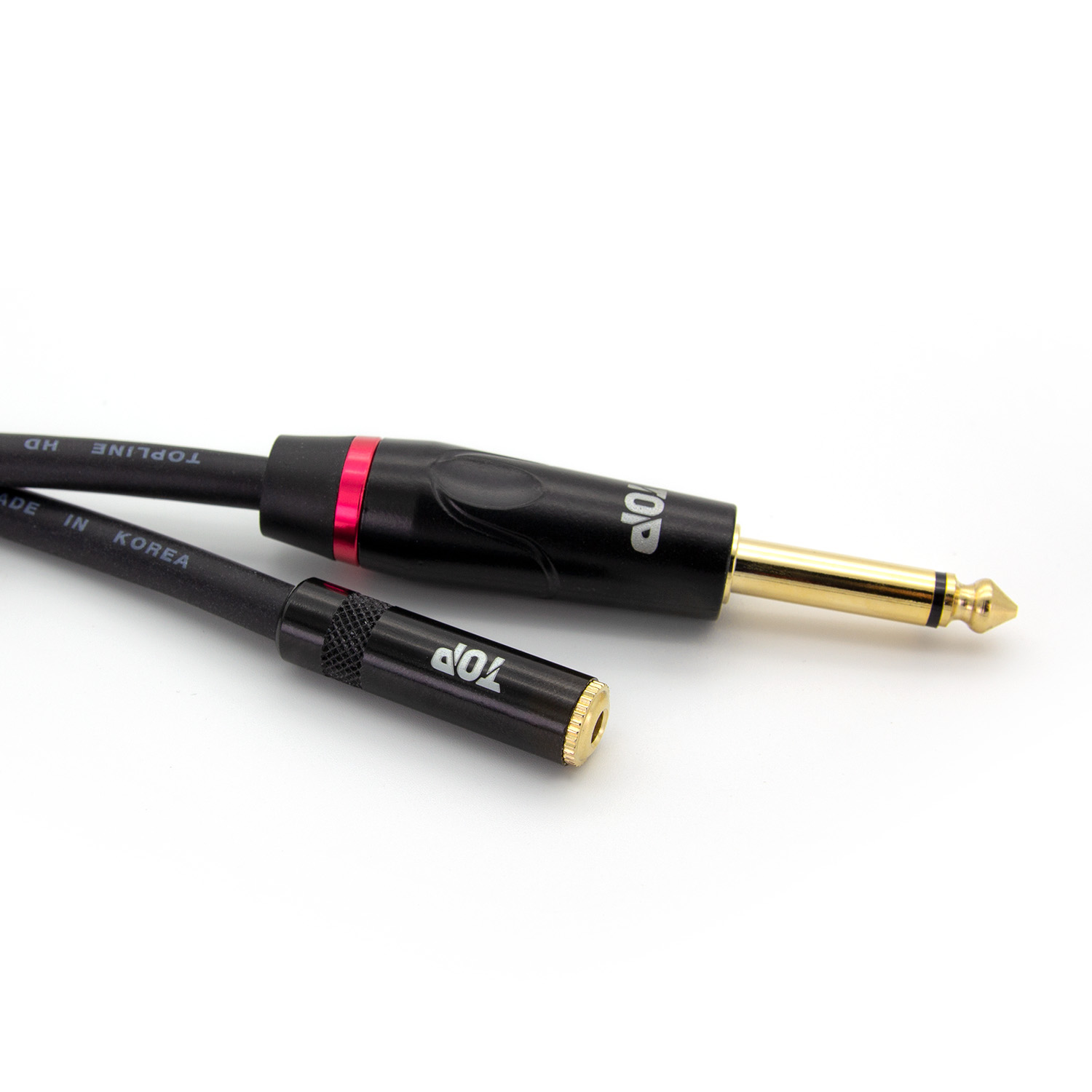 탑라인에이치디 HDTOP 3.5mm 스테레오 to 5.5mm 모노 케이블 (0.5m, HT-TP416)_이미지