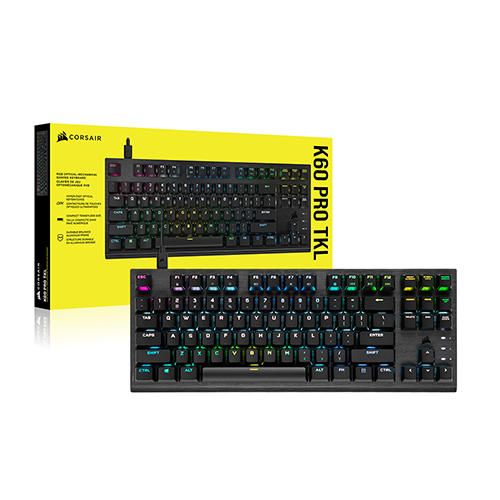 CORSAIR K60 RGB PRO TKL OPX 게이밍 기계식 키보드 (블랙)_이미지