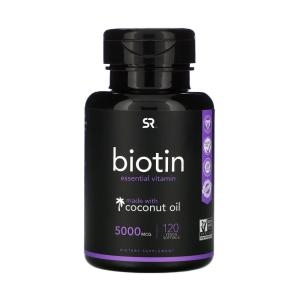 스포츠리서치 비오틴 5000mcg 120캡슐 (1개)_이미지