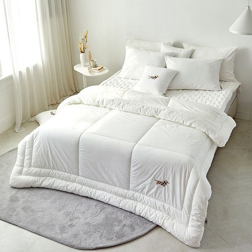 닥스HOME 극세사 레고 화이트 퀼트이불 패드세트