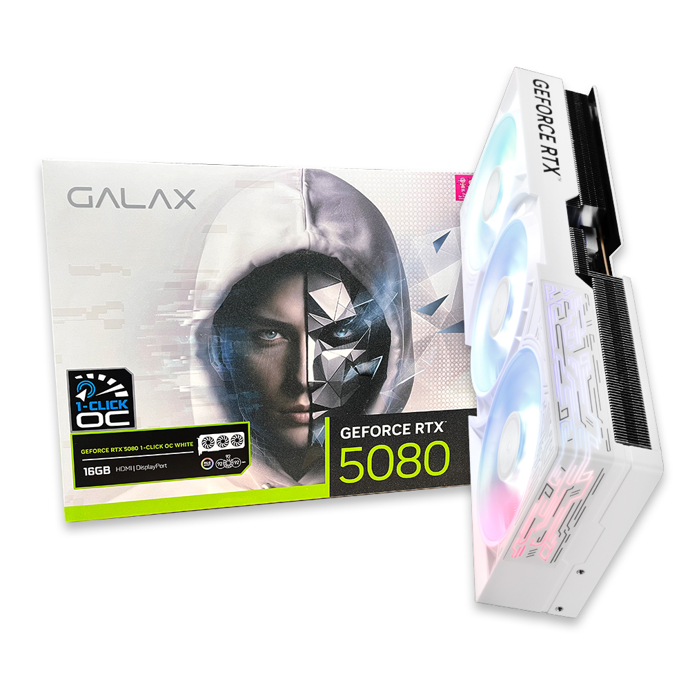 갤럭시 GALAX 지포스 RTX 5080 WHITE OC D7 16GB_이미지