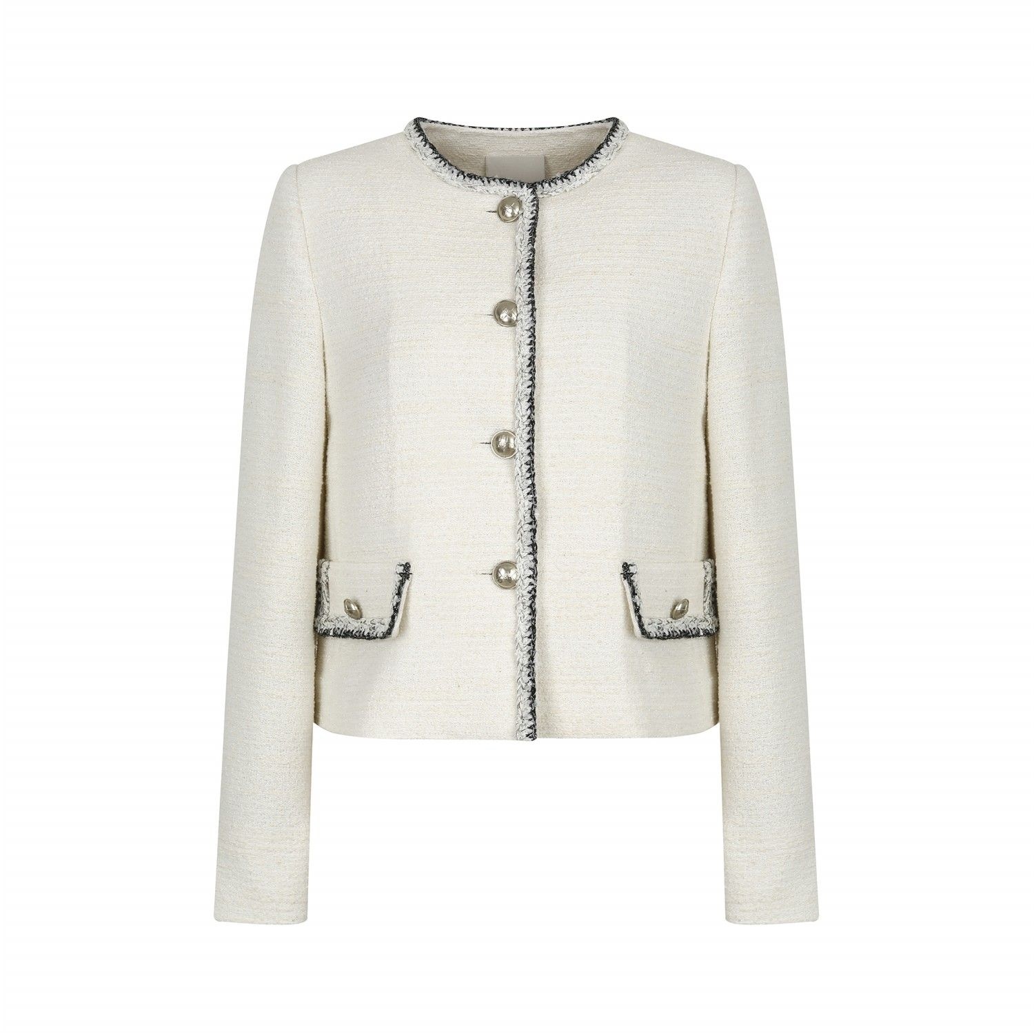 DECO 브레이드 디테일 트위드 재킷-DCJKF1217W_이미지