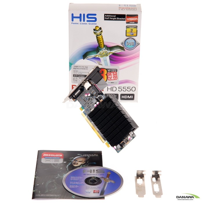 HIS 라데온 HD 5550 HDMI D2 1GB LP SILENCE_이미지