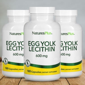 네이처스플러스 NaturesPlus EGG York Lecithin 난황유 난황레시틴 600mg 180캡슐 (3개)_이미지