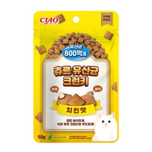 이나바 캣 챠오츄르 유산균 크런키 치킨맛 TSC-203K 60g