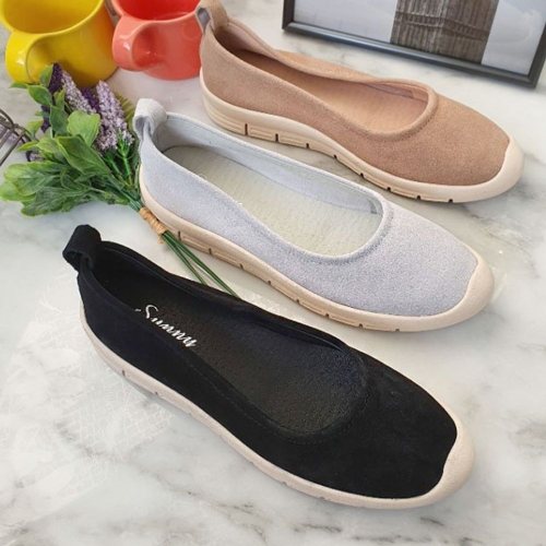 W5C06BA  여성 소가죽 데일리 여행용 편한 플랫 슈즈  42083