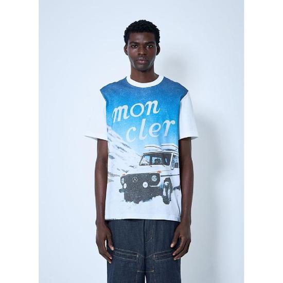 몽클레르 x Mercedes Benz by Nigo 남성 로고 모티프 티셔츠 mmn0160004wht