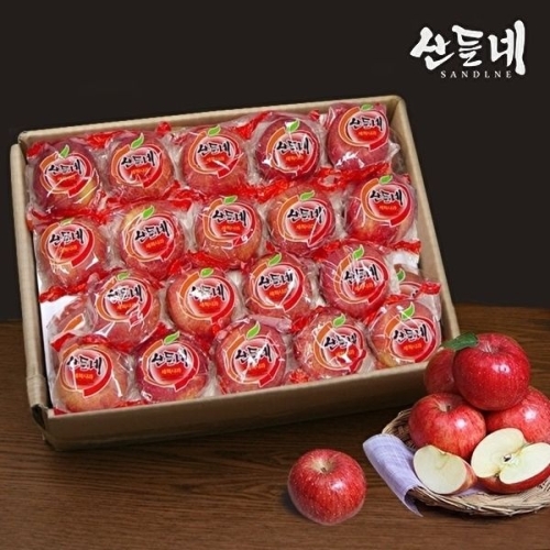 산들네 껍질째 먹는 경북 세척사과 15과내 3kg (2개)_이미지