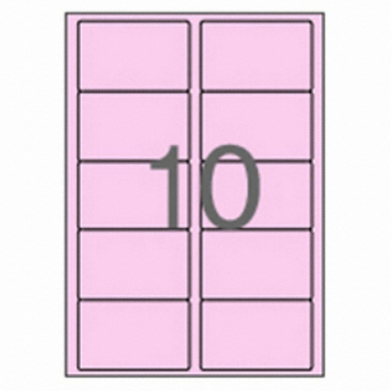 라벨박사 파스텔 컬러 라벨지 분홍 10칸 [20매]