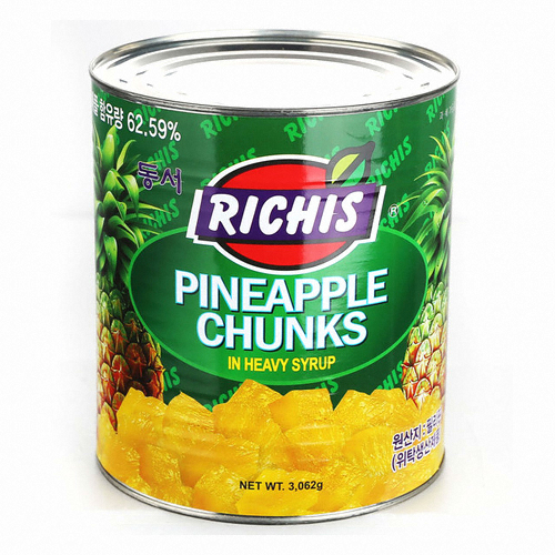(주)동서 리치스 파인애플 청크 3kg (3개)_이미지