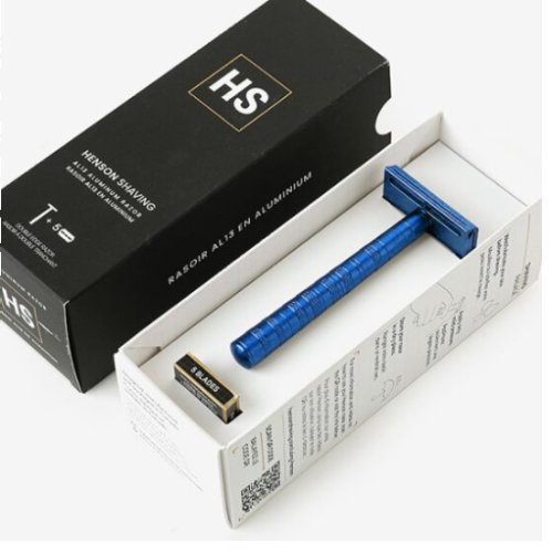 헨슨 클래식 안전 면도기 AL13 (블루)_이미지