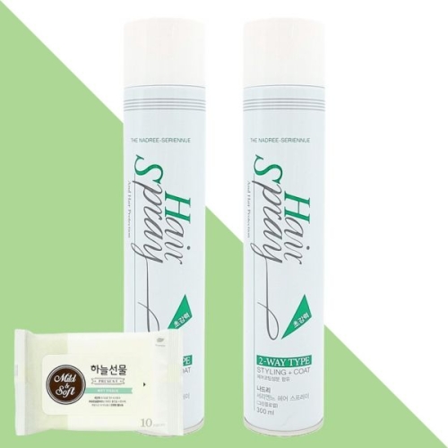 나드리 세리엔느 헤어 스프레이 그린플로럴향 300ml (2개)_이미지