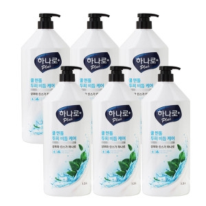 애경 하나로 플러스 쿨 멘톨 비듬 케어 샴푸 1.5L (6개)