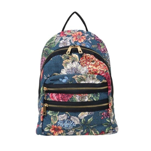 플릭앤플록 2YB002.꽃패턴 3포켓 여성 백팩 가벼운 엄마 데일리 가방 여행백팩