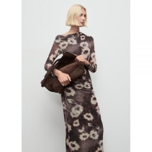 망고 WOMAN 드레스 AMAIA Brown 17077814_이미지