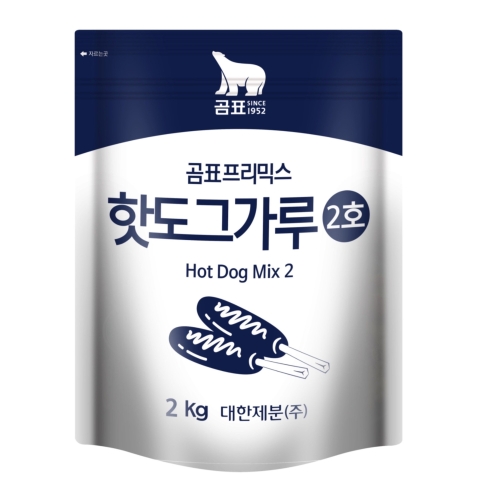 대한제분 곰표 프리믹스 대용량 핫도그가루 핫도그믹스 2호 2Kg_이미지