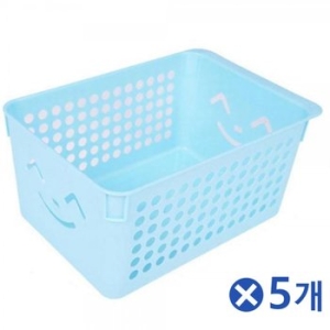 3호 컬러 스마일바스켓 화사한 색상랜덤 화장대정리