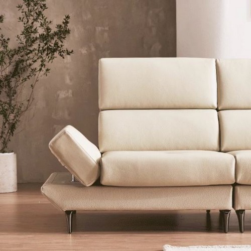 BIF보루네오 디에르 레토 천연통가죽 소파 3.5인용 (스툴포함)_이미지