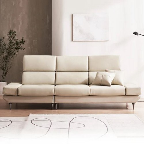 BIF보루네오 디에르 레토 천연통가죽 소파 3.5인용 (스툴포함)_이미지