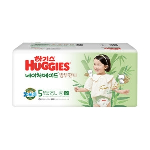 유한킴벌리 하기스 2023 네이처메이드 밤부 팬티형 5단계-여아용 (44매)