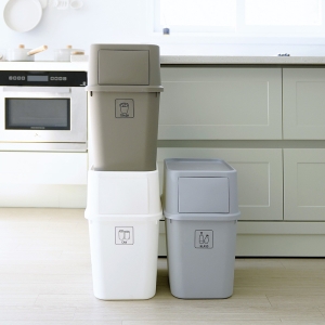 가쯔 브라우니 다용도 분리수거함 대형 50L 3개_이미지