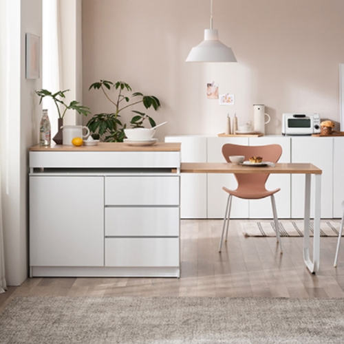 줄리아 A타입 서랍장형 확장형 아일랜드식탁 1000